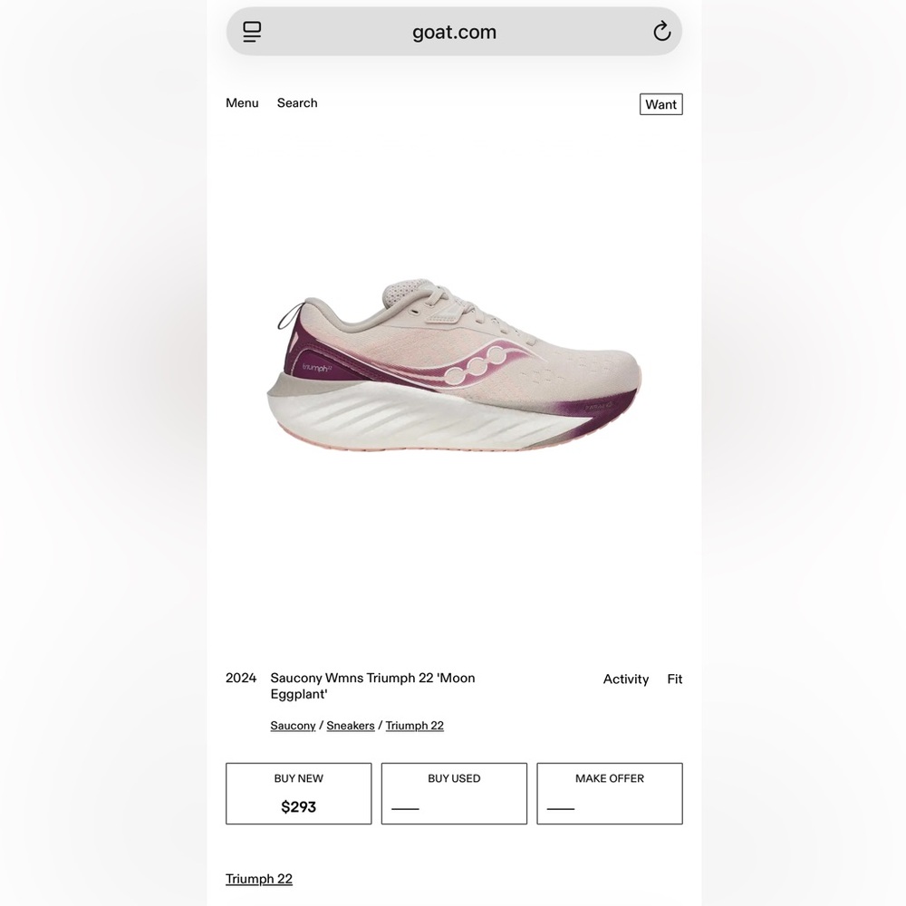 Saucony Wmns Triumph 22 'Moon Eggplant' - Picture 5 of 5